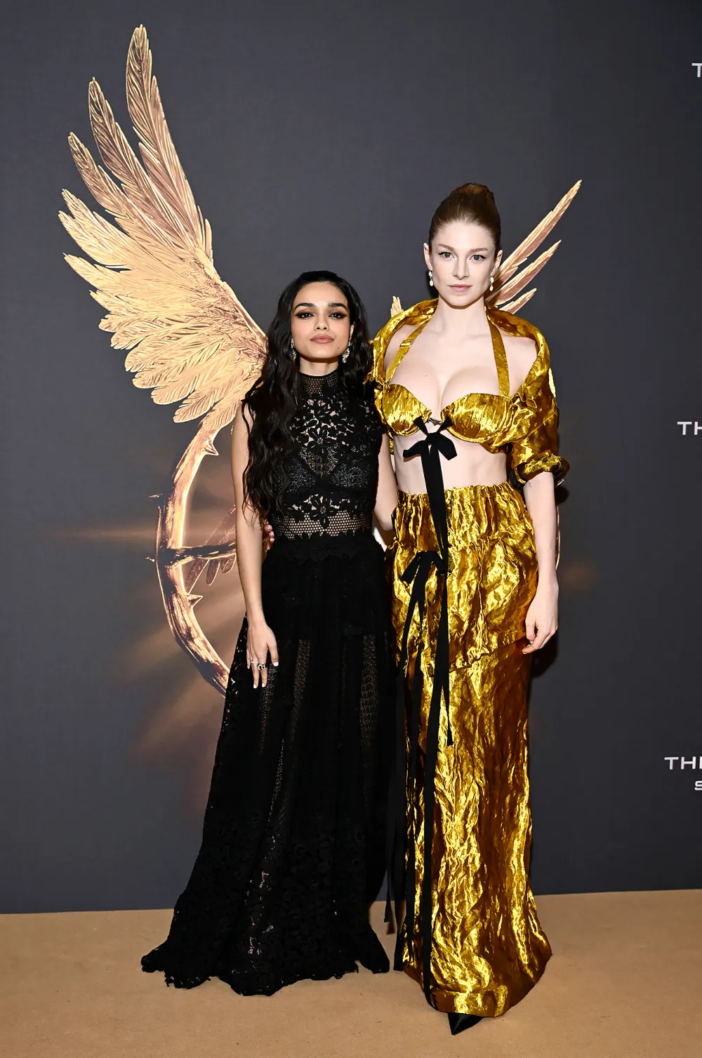 Hunter Schafer Is Graceful in Golden Prada Set at &lsquo;The Hunger Games&rsquo; Prequel Premiere