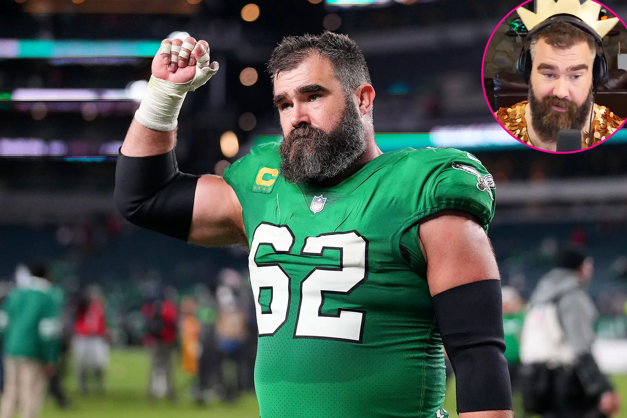 Promo Jason Kelce Dives Under the Sea for Halloween Thanks to King Triton Costume