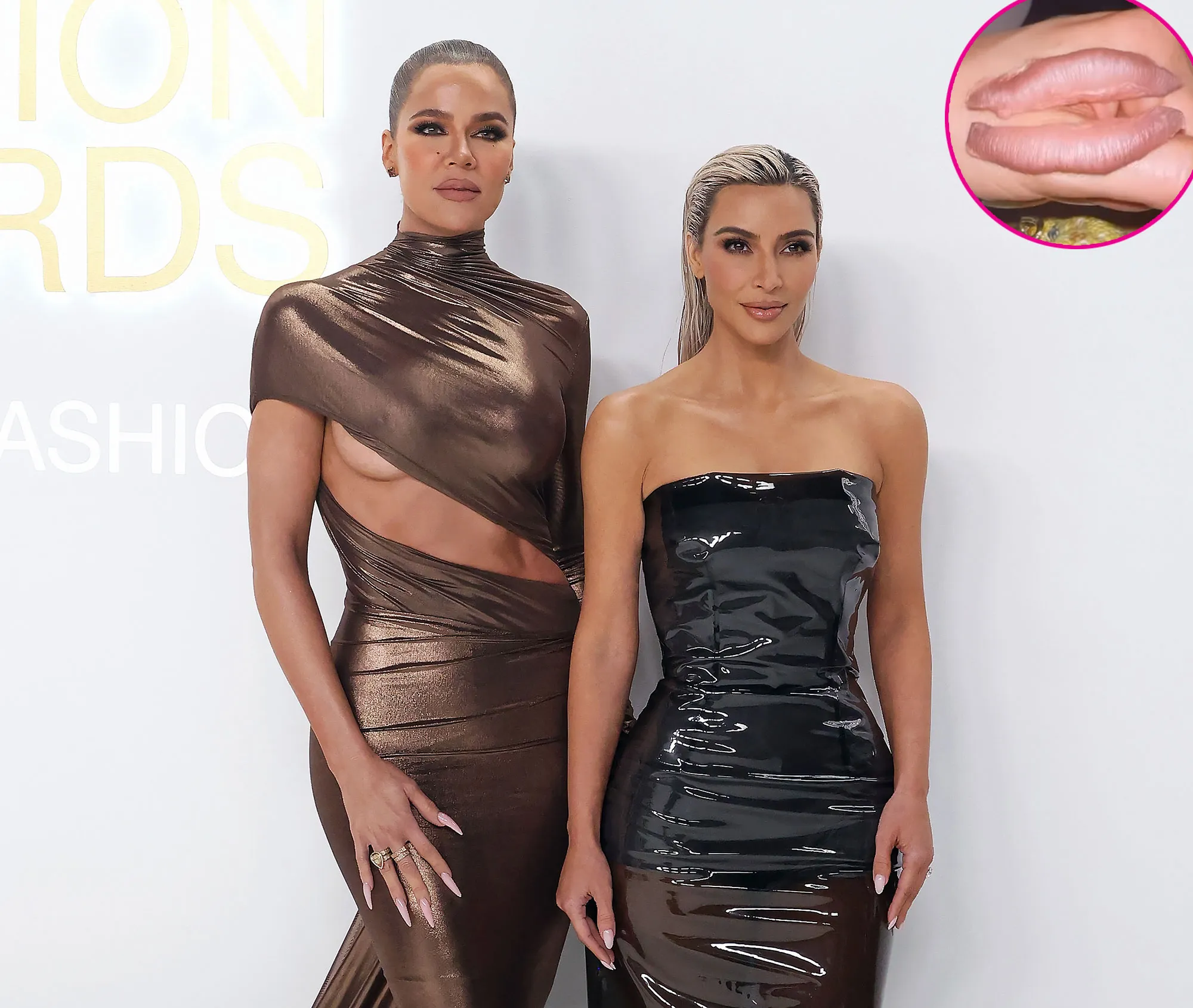 Promo Khloe Kardashian and Kim Kardashian Peel Off Prosthetic Lips of Bratz Doll Costume