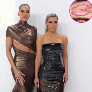Promo Khloe Kardashian and Kim Kardashian Peel Off Prosthetic Lips of Bratz Doll Costume