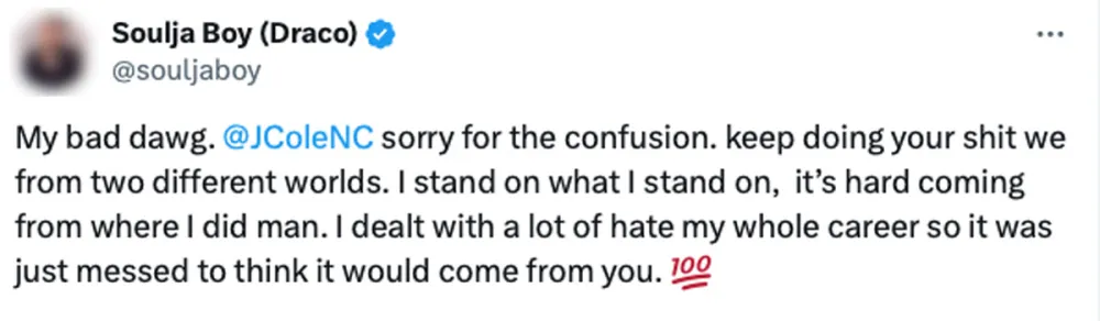 Soulja Boy Apologizes to J Cole after Going Off On A Rant