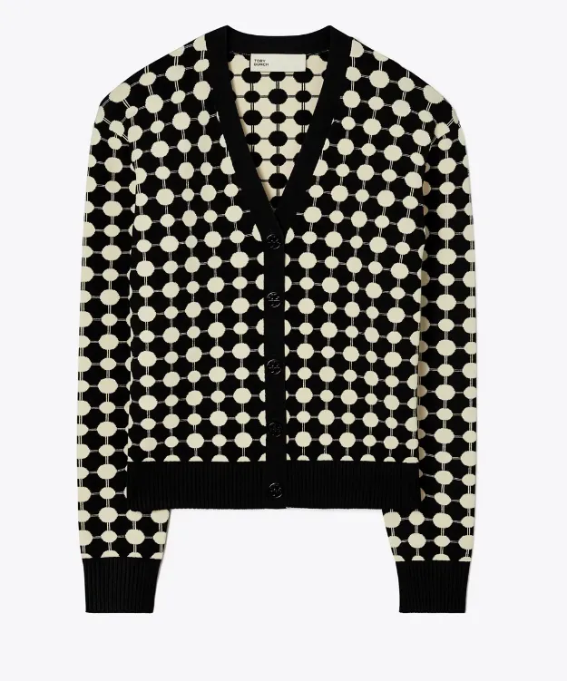 Tory Burch Jacquard Viscose Cardigan