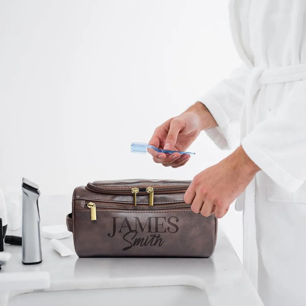 amazon-personalized-toiletry-bag-brown