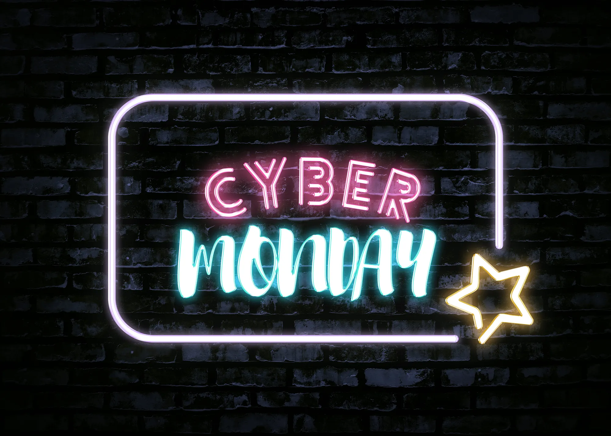 Cyber Monday Neon Lights