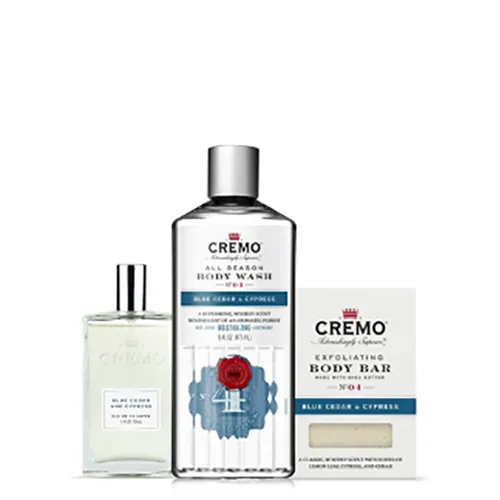 Cremo Blue Cedar & Cypress Grooming Bundle