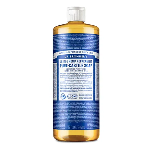 Dr. Bronner&rsquo;s 18-in-1 Hemp Peppermint Pure Castile Soap