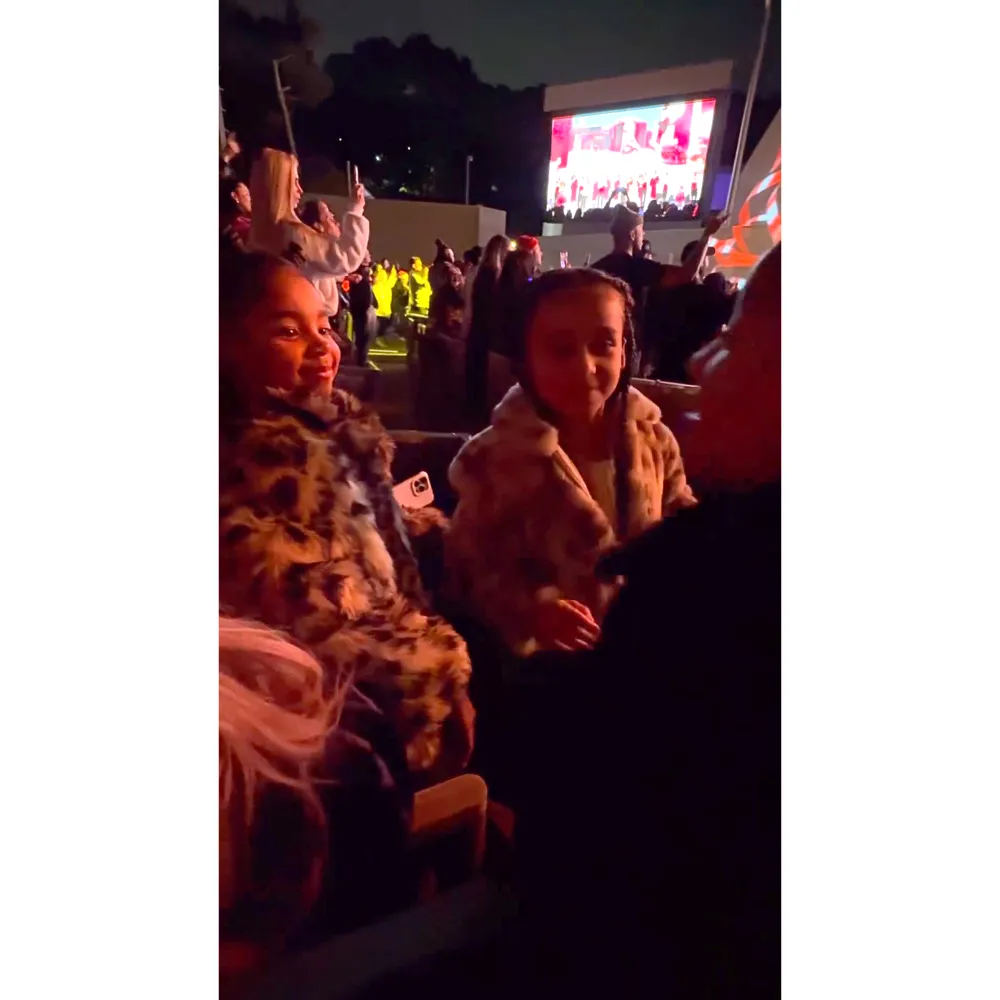 Kim Kardashian and Daughters North and Chicago Get Into Holiday Spirit at Mariah Carey Concert&nbsp;