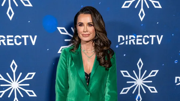 Kyle Richards at the DirecTV Celebrates Christmas At Kathy's event in Los Angeles on November 28, 2023.