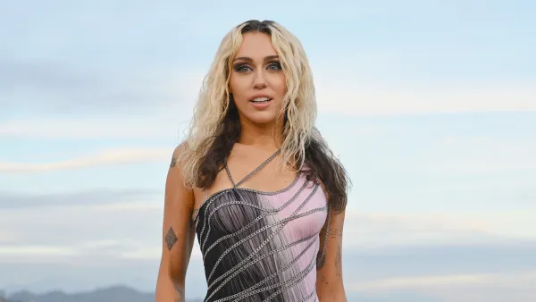 Miley Cyrus at the Versace Fall/Winter 2023 fashion show on March 9, 2023.