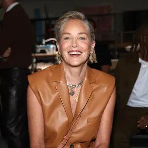Sharon Stone at the Tod's fashion show during Milan Fashion Week on September 22, 2023.