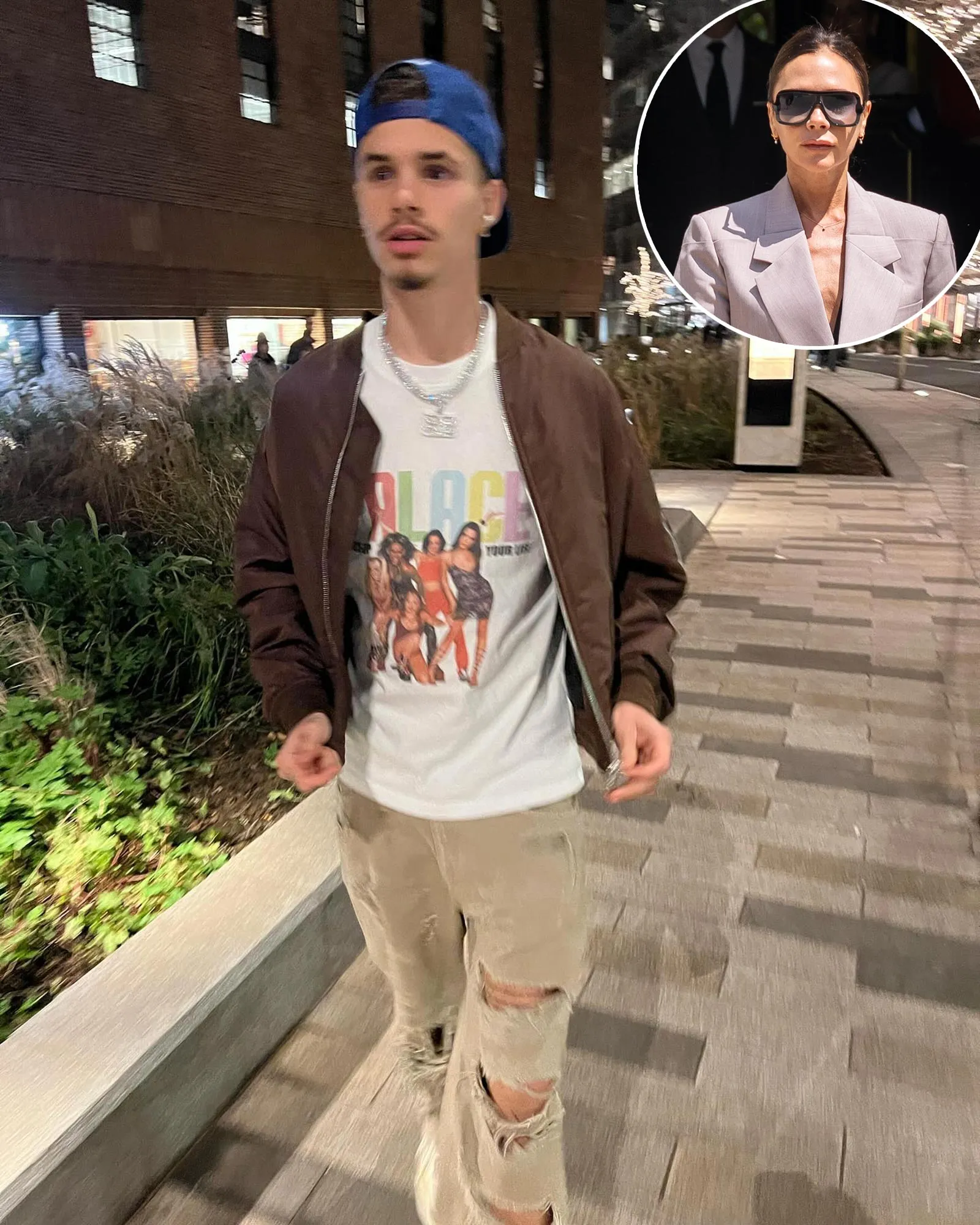 Romeo Beckham Wears Victoria Beckham T-Shirt