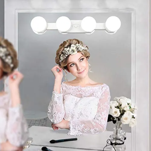 Assemer Portable Makeup Light,Cordless Led Vanity Mirror Lights with Brightness Color Temperature Adjustable for Vanity Table Bathroom Dressing Room