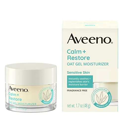 Best Budget for Dry Skin: Aveeno Calm + Restore Oat Gel Facial Moisturizer for Sensitive Skin