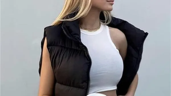 Crop Puffer Vest