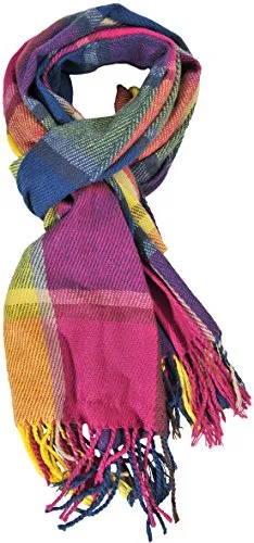 woogwin Winter Warm Plaid Scarfs for Women Long Blanket Scarf Big Grid Shawl Wrap(KB18)