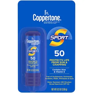 Best High Factor Protection: Coppertone SPORT Sunscreen Lip Balm