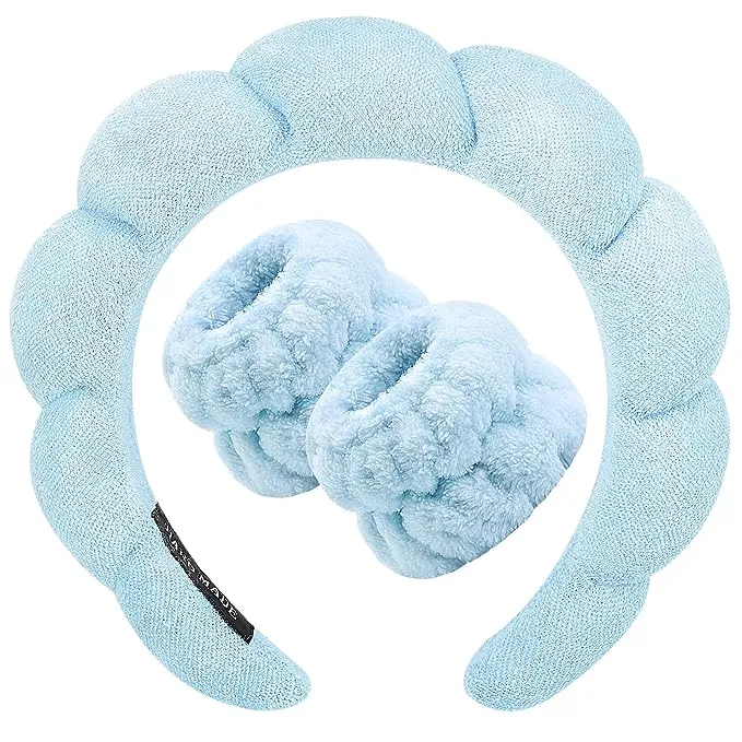 blue spa headband