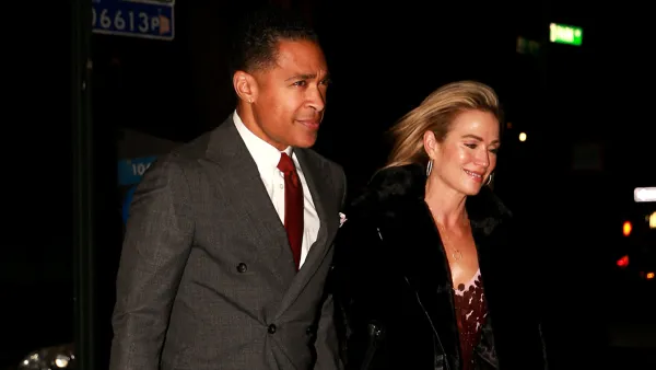 Amy Robach and T.J. Holmes Hold Hands as They Attend a Friend's Wedding