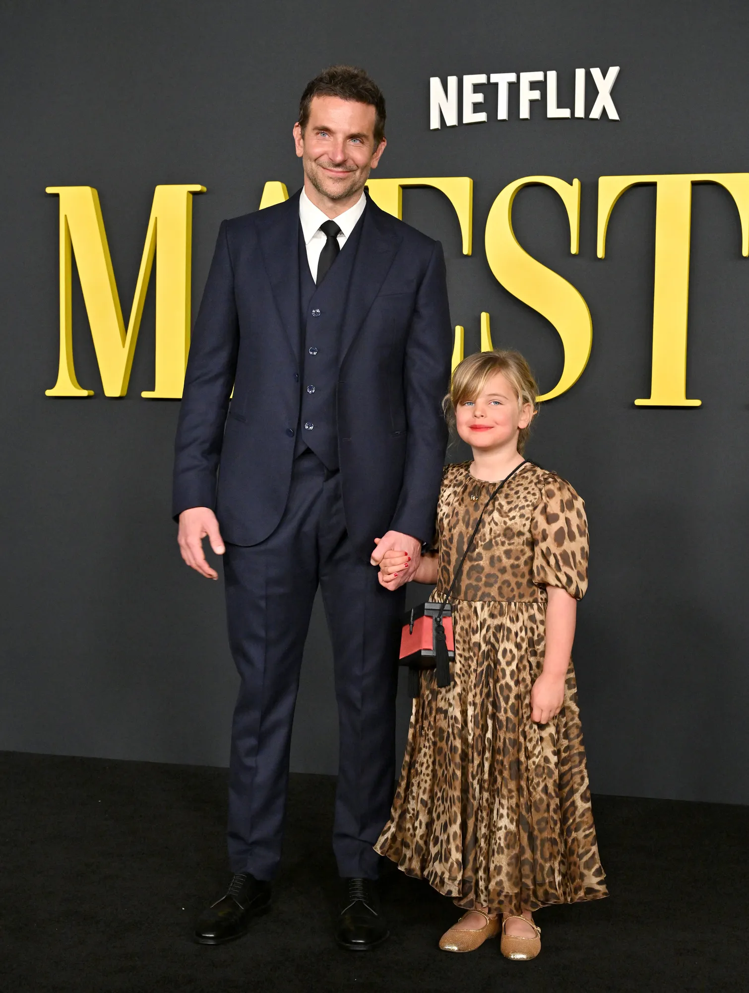 Bradley Cooper Celebrates Maestro Premiere With Daughter Lea by His Side