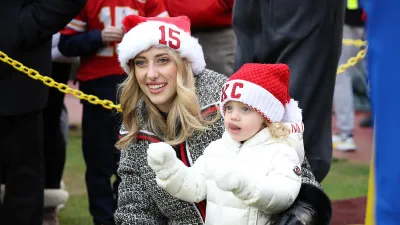 Brittany Mahomes Beams With Kids at Husband Patrick Mahomes Kansas City Chiefs Game on Christmas