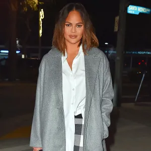 Chrissy Teigen pairs Pajama Pants With Heels for Date Night With John Legend 876