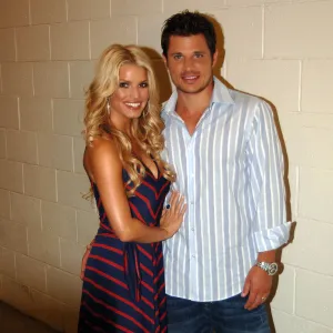Jessica Simpson and Nick Lachey Pre-Game Performance at FedEx Field
