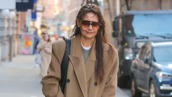 Katie Holmes white western boots