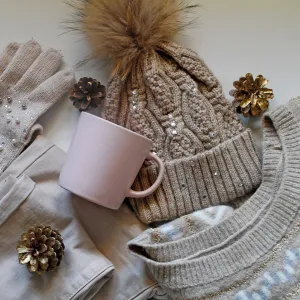 Feminine Warm Winter Complements Flat Lay