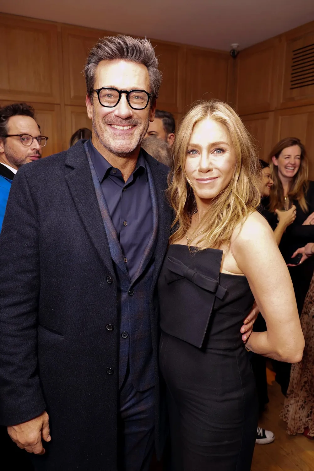 Jennifer Aniston Looks Chic in Black Monochromatic Outfit at &lsquo;The Morning Show&rsquo; Cocktail Reception