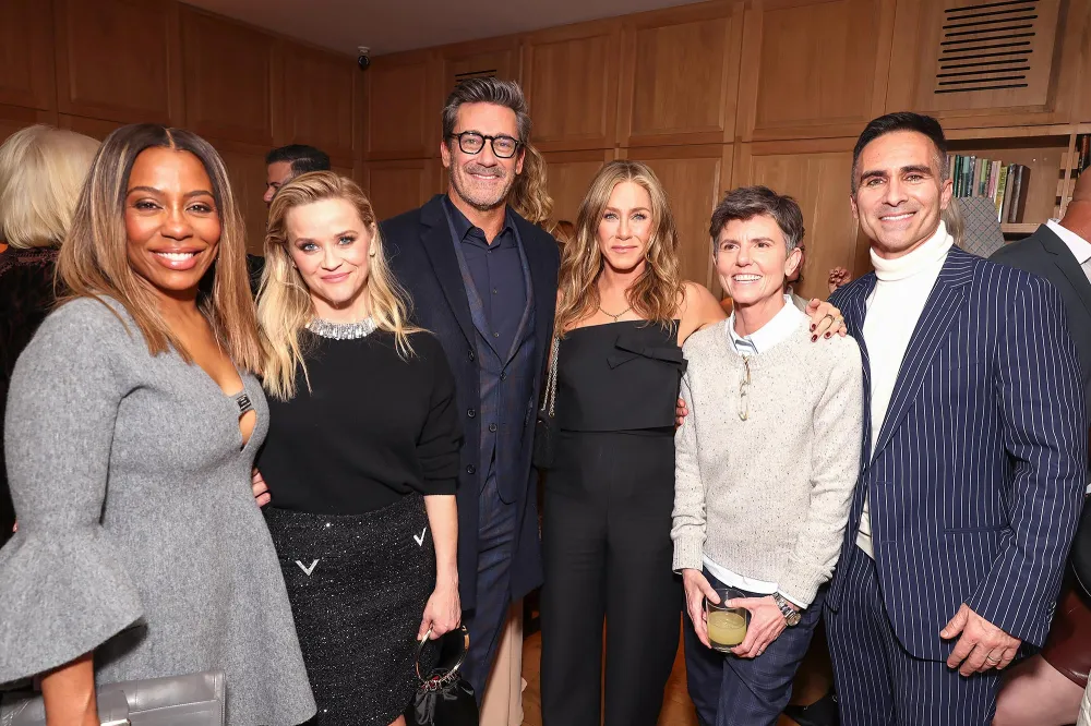 Jennifer Aniston Looks Chic in Black Monochromatic Outfit at &lsquo;The Morning Show&rsquo; Cocktail Reception