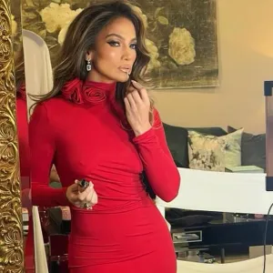 Jennifer Lopez Shows Off Ravishing Red Dress She Wore at Annual Holiday Party With Ben Affleck 410