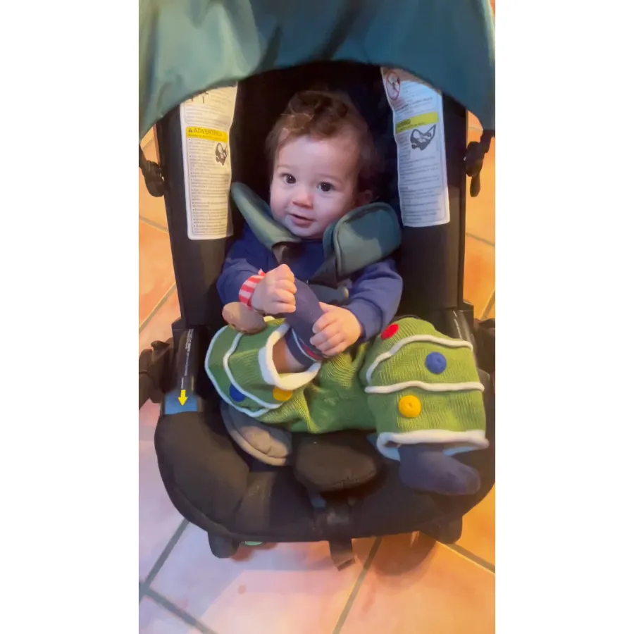 Kate Chastain Shows Off Son 1st Christmas Celebration