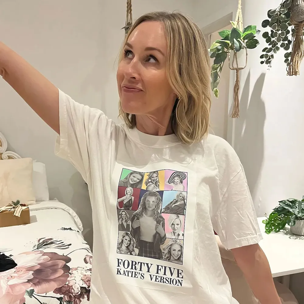 Katherine Heigl Friends Make Her Eras Merch for 45th Birthday