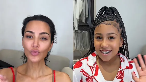 Kim Kardashian and North Get Ready for Christmas Party