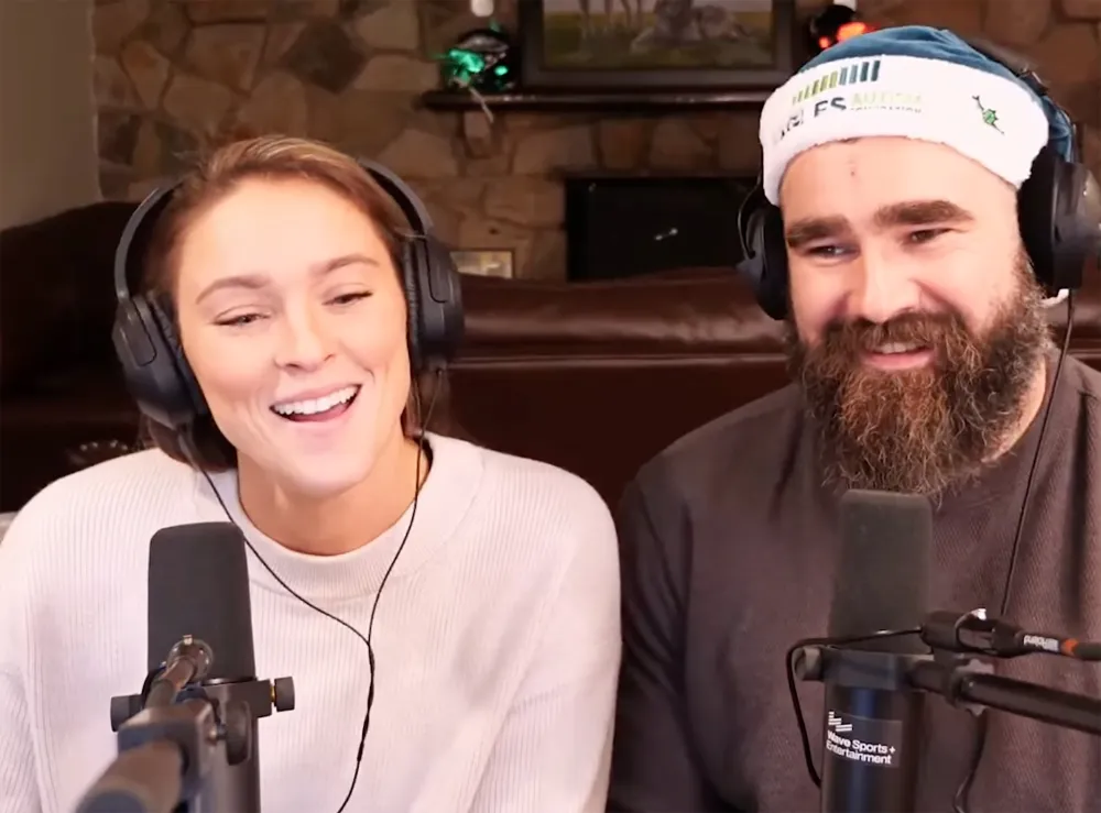 Kylie Kelce Praises Husband for Her Christmas Necklace