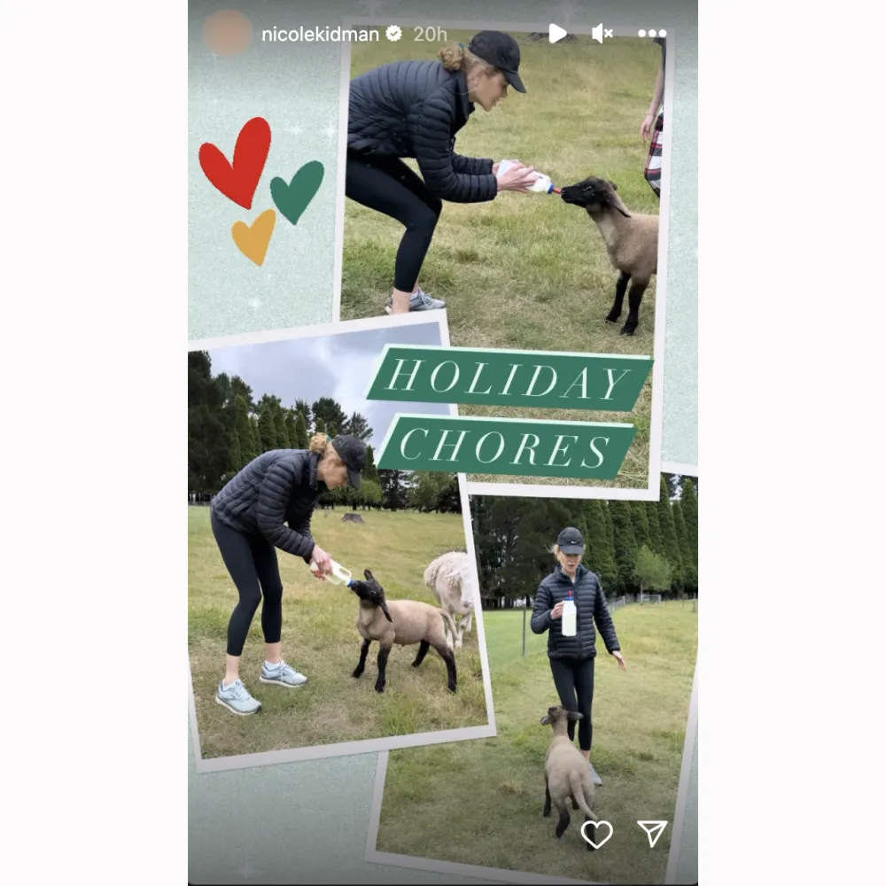 Nicole Kidman Bottle Feeds Baby Lambs on Her and Keith Urban s Farm and It s Very Cute