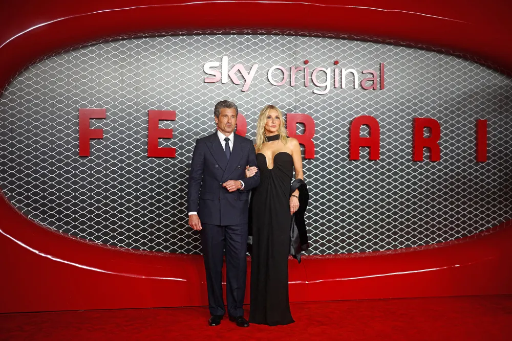 Patrick Dempsey and Wife Jillian Fink Make Stylish Joint Appearance at Ferrari Premiere in London