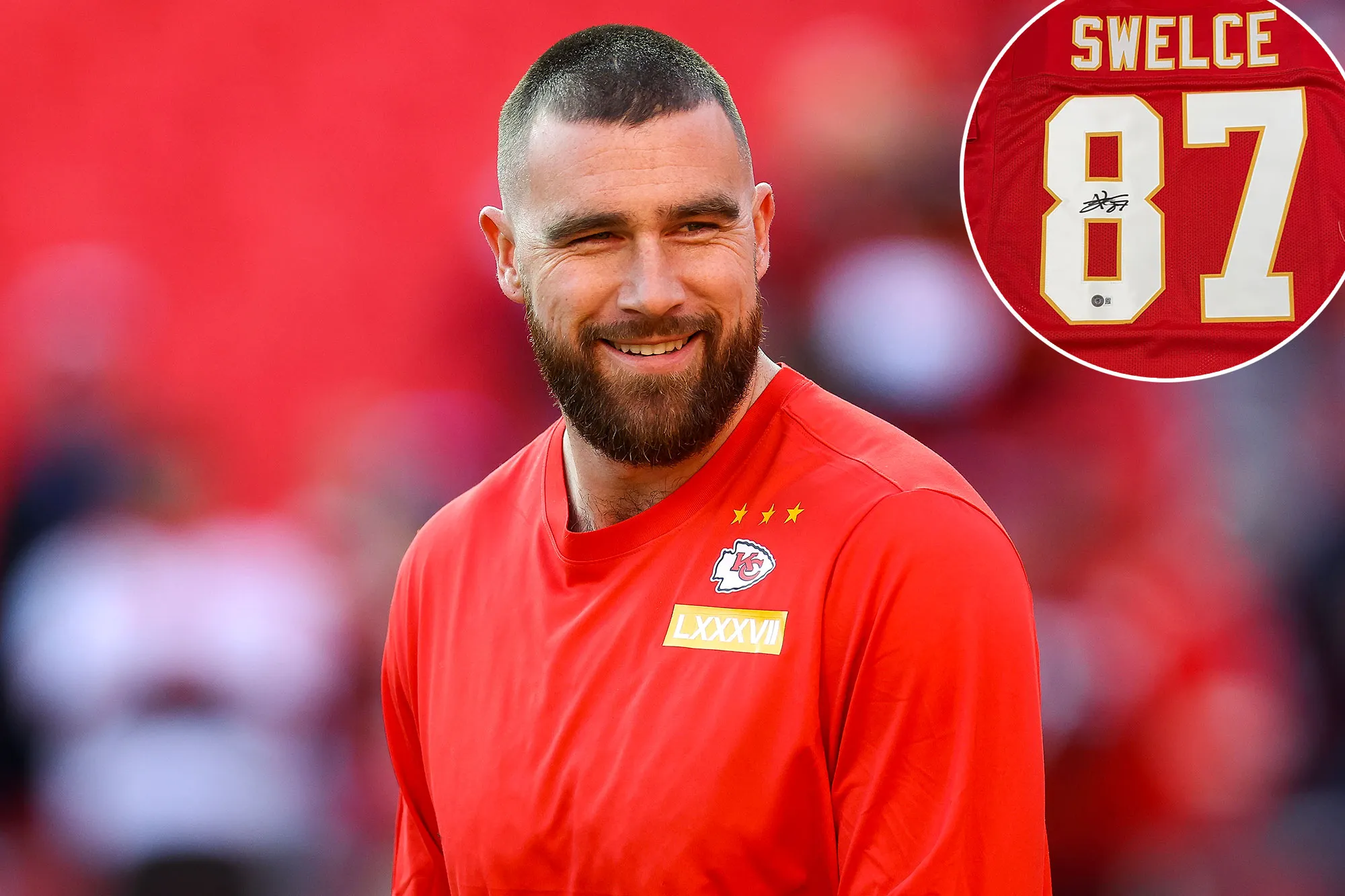 Promo Travis Kelce Really Signed a Custom Swelce Jersey for Kansas City Chiefs Fan Auction