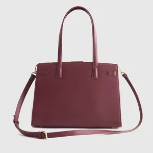 Quince Italian Leather Large Triple Compartment Satchel