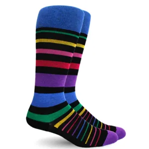 Dr. Segal Stripe Cotton Black Multi Energy Socks