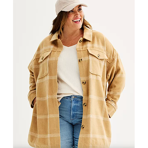 Women's Plus Size Sonoma Goods For Life Utility Shacket