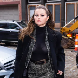 Selena Gomez is seen in Tribeca on December 11, 2023 in New York City. (Photo by Gotham/GC Images)
