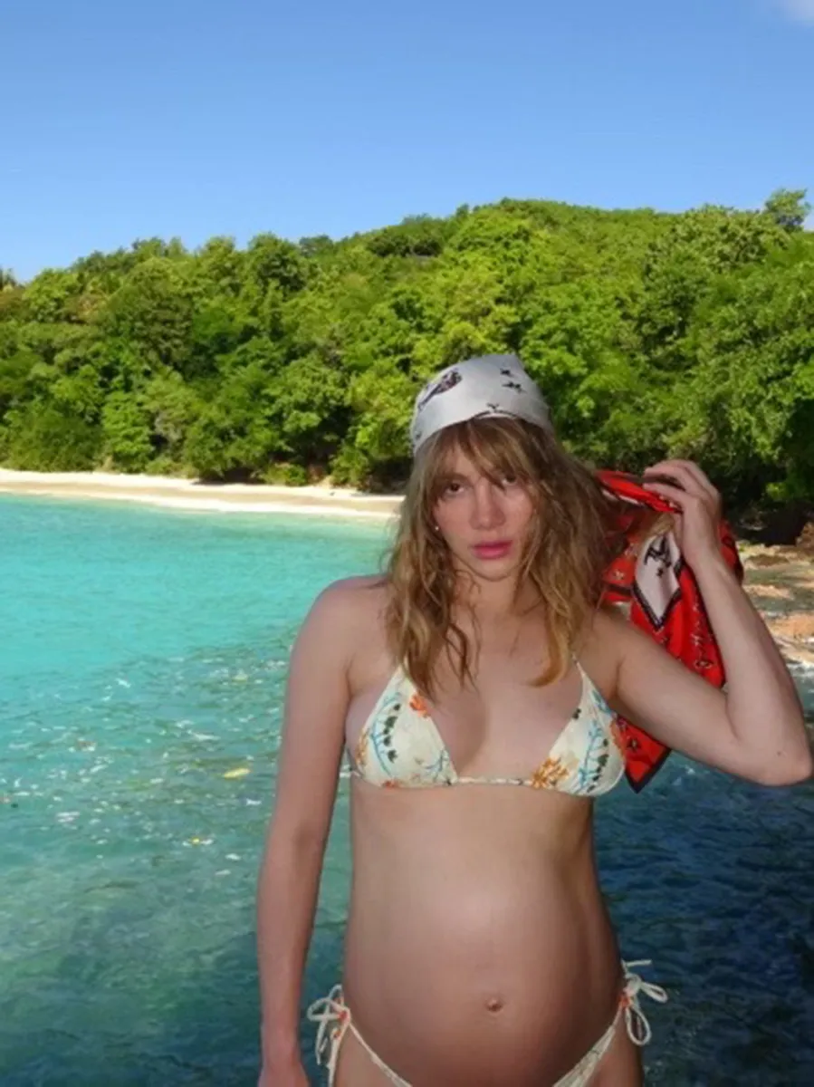 Suki Waterhouse Shows off Her Baby Bump in a Bikini