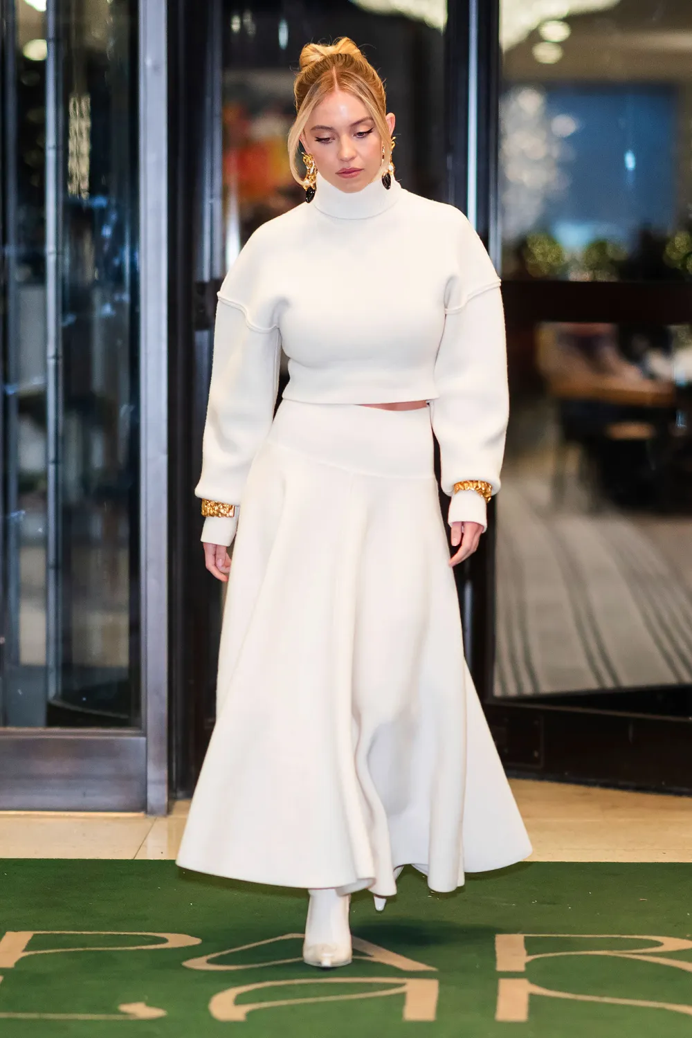 Sydney Sweeney Steps Out in Back-To-Back Monochromatic Outfits 2