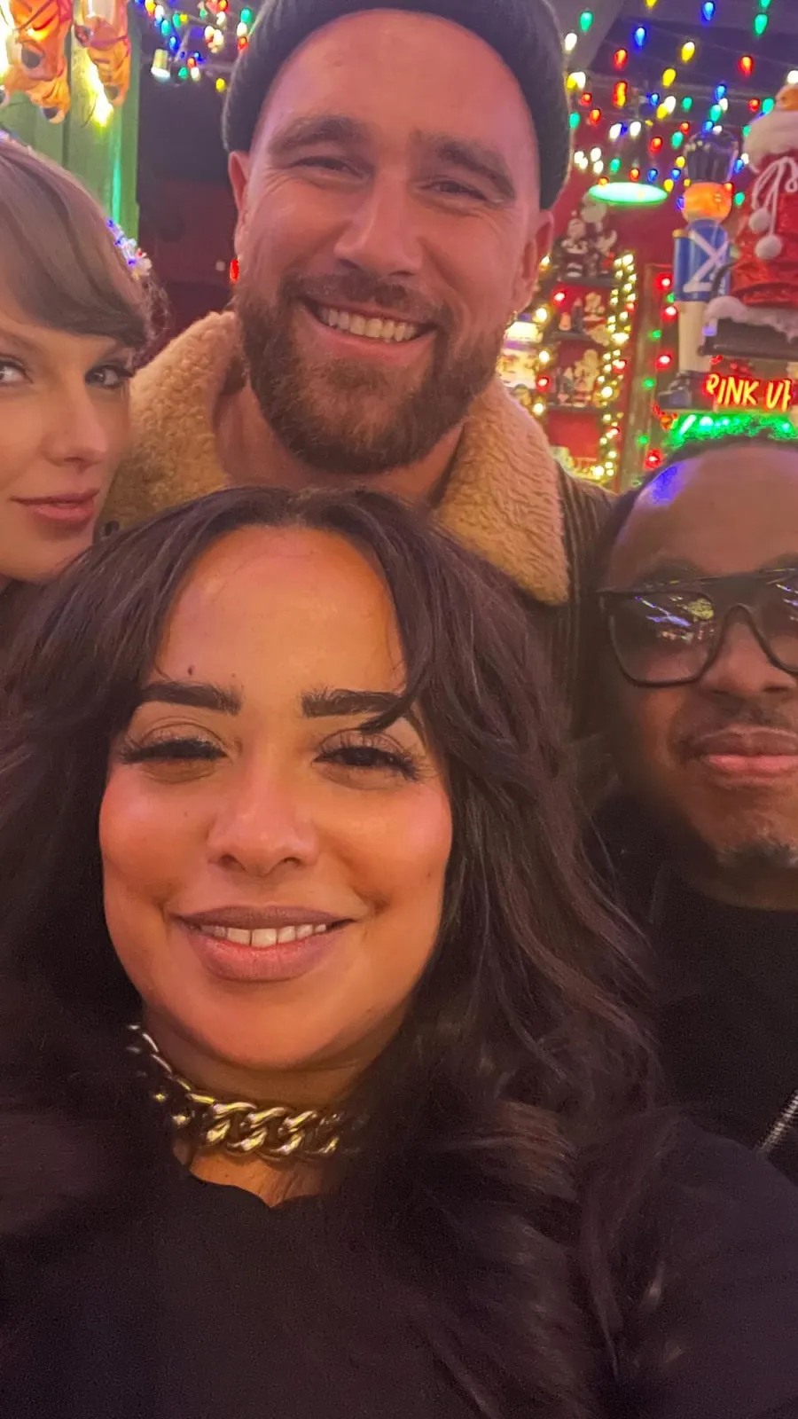 Taylor Swift and Travis Kelce Get Cozy at Christmas Party After Kansas City Chiefs Game 068