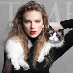 Taylor Swift s Cat Benjamin Button Steals the Show on Time 2023 Cover A Guide to Her Pets 924