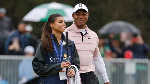 Tiger Woods is Joined by Son Charlie and Daughter Sam at the PNC Championship