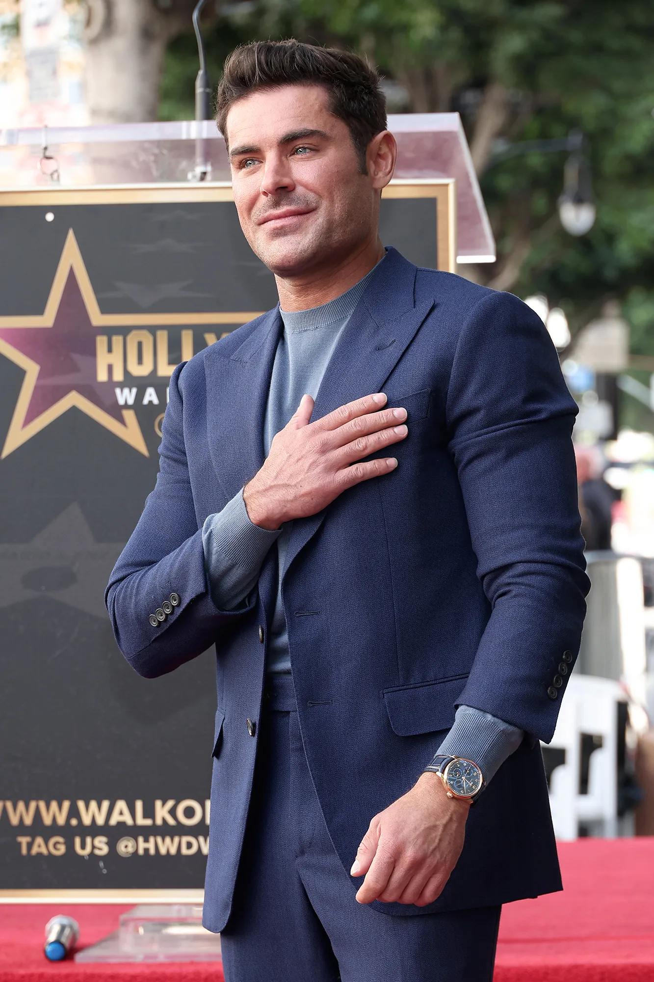 Zac Efron Yells Go Wildcats Says He Sings HSM Songs in the Shower at Walk of Fame Ceremony