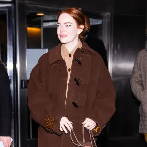 Emma Stone in NYC on December 5, 2023.