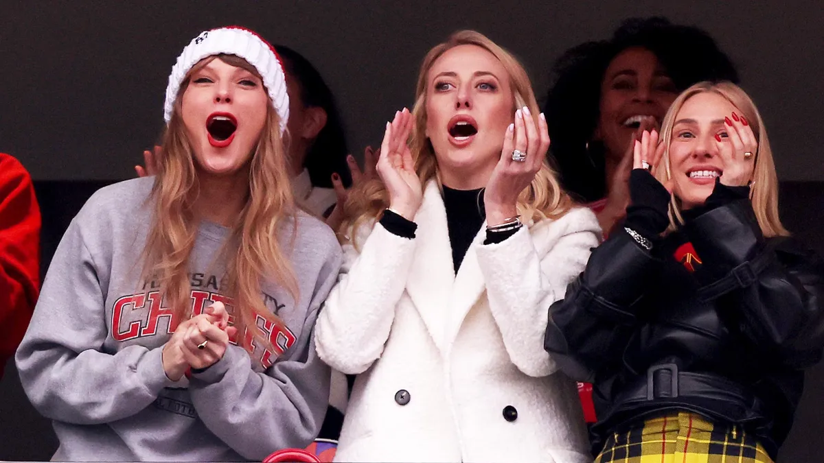Brittany Mahomes Gifted Dads Brads and Chads Cookie While Attending Chiefs Game With Taylor Swift